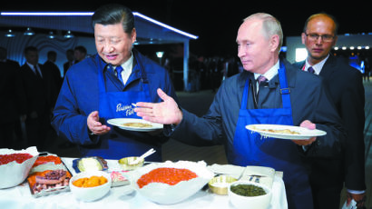 [사진] 시진핑·푸틴 올해 세 번째 정상회담