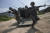  2017년 7월 강원도 철원군 지포리 훈련장에서 수도기계화보병사단 소속 K21 보병전투차에서 보병들이 하차 전투훈련을 하고 있다. [연합]