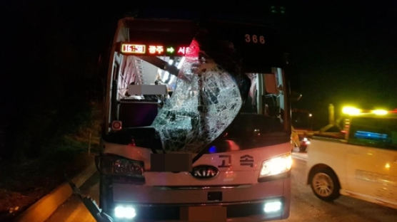 경부고속도로서 버스 3대 연쇄 추돌…30여명 부상