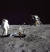 아폴로 11호에 탑승했던 버즈 올드린이 달에서 연구 수행을 진행하고 있다. 그는 닐 암스트롱 다음으로 달에 내린 이다. [출처=미 항공우주국]
