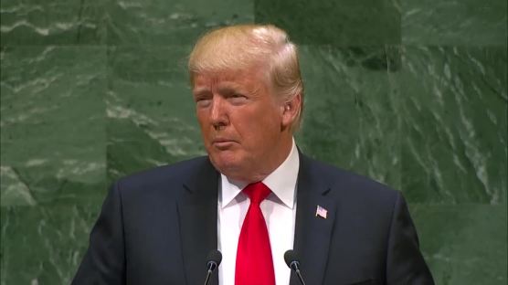 트럼프 “세계가 직면한 위협 해결했다” 유엔총회장 웃음 터지자 “진짜라니까”