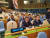 유엔 연설 직전 총회의장에서 대기하는 문재인 대통령과 수행단. [사진 청와대]