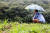 문재인 대통령이 29일 오전 경남 양산시 사저 뒷산에서 산책을 하던 중 저수지를 바라보며 생각에 잠겨 있다. 청와대 제공