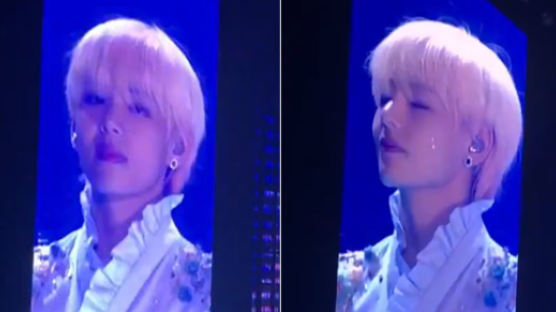 WATCH: BTS' V Sheds Tears While Singing 'The Truth Untold' at Concert