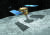 일본의 탐사선 하야부사2가 암석을 채취하기 위해 소행성 류구의 표면까지 내려오는 장면을 그린 컴퓨터 그래픽 이미지. [사진 일본우주항공연구개발기구]