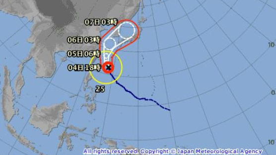 韓·日 태풍 콩레이 북상에 긴장…한국 최대 고비 시점은 