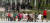 지난 6일 평양 중앙동물원을 찾은 어린이들이 선생님을 따라 손을 잡고 걸어가고 있다. 평양사진공동취재단