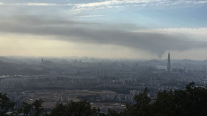 [서소문사진관]김포에서 잠실까지 수도권 곳곳에 퍼진 고양 화재 검은 연기