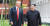 지난 6월 12일 싱가포르 카펠라 호텔에서 산책 중인 미국 트럼프 대통령과 북한 김정은 국무위원장.[연합뉴스]
