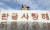 지난 8일 서울 광화문광장 세종대왕상에 꽃으로 &#39;한글 사랑해&#39;라는 글자가 만들어져 있다. [뉴스1]