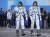 11일 카자흐스탄의 바이코누르 우주기지에서 소유스 MS-10에 탑승해 국제우주정거장(ISS)으로 향하는, 미국인 우주인 닉 헤이그(오른쪽)와 러시아 우주인 알렉세이 오브치닌. [연합뉴스]