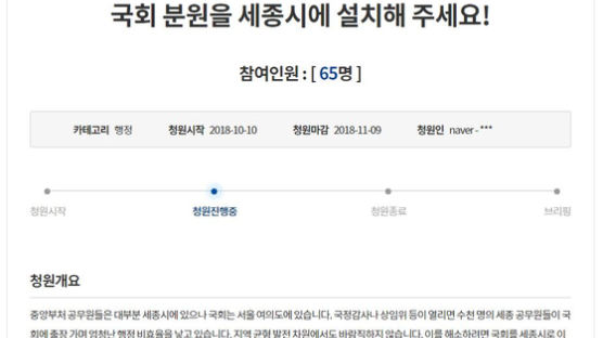 [국회이전프로젝트]'국회 분원을 세종시에' 국민청원...이춘희 시장 동참 약속 