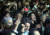 프랑스를 국빈 방문한 문재인 대통령과 부인 김정숙 여사가 14일 오후(현지시간) 프랑스 파리 트레지엄 아트 극장에서 열린 &#39;한-불 우정의 콘서트&#39;에서 방탄소년단 공연을 보며 밝게 웃고 있다. 청와대 사진기자단