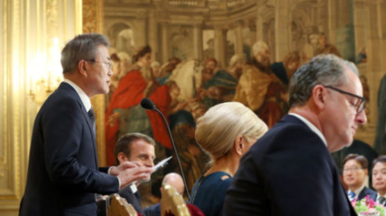 文대통령 “프랑스 지지·성원, 한반도 평화와 동북아 번영에 힘” 