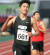 박태건이 15일 전북 익산종합운동장에서 열린 제99회 전국체육대회 육상 남자일반부 200ｍ에서 대회 신기록으로 종점을 들어오고 있다. [연합뉴스]