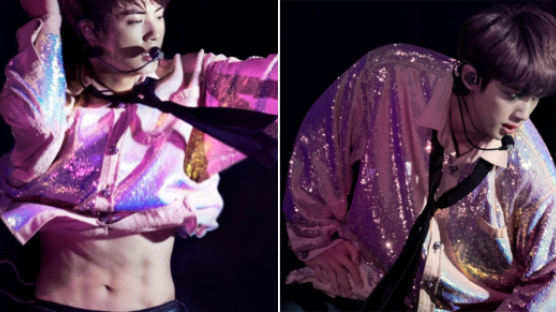 JIN Seems to Know that His Abs are Making Their Way Around the Web