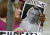 지난 10일(현지시간) 미 워싱턴의 사우디아라비아 대사관 앞에서 시민들이 자말 카슈끄지의 사진을 들고 항의하는 모습. [AP=연합뉴스]