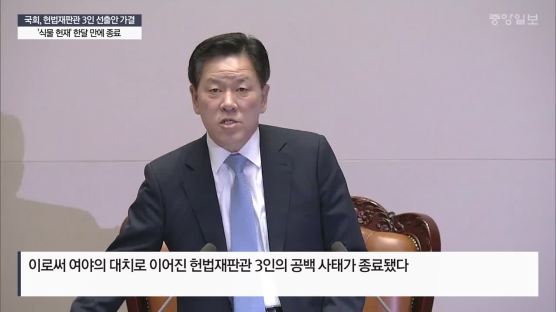 '식물 헌재' 한달 만에 종료…김기영·이종석·이영진 선출