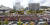 카카오가 도입한 카풀 서비스에 반대하는 택시업계 종사자들이 18일 오후 서울 광화문광장에서 생존권 사수결의대회를 열고 집회를 하고 있다. 강정현 기자