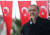 21일 터키 이스탄불에서 열린 행사에서 카슈끄지 관련 발언을 하고 있는 에르도안 터키 대통령. [로이터=연합뉴스]