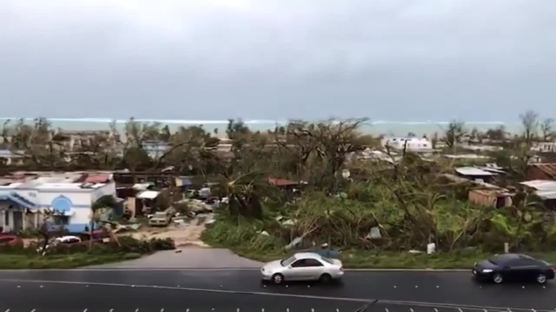 태풍 ‘위투’ 발 묶인 국민 85명, 군수송기로 괌 도착
