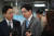 29일 열린 자신의 댓글조작 혐의 첫 공판에 참석한 김경수 경남지사. [뉴스1]