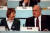 1991년 정치적 양부인 헬무트 콜 총리와 함께 앉아 있는 앙겔라 메르켈 [EPA=연합뉴스]