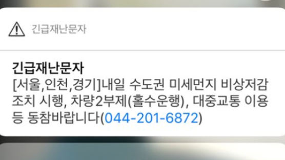 [속보] 서울·인천·경기 미세먼지 비상저감조치…차량2부제