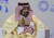 카리드 알 팔리아 사우디아라비아 에너지장관이 12일 아부다비에서 열린 국제 회의에서 발언하고 있다. 유가 급락 조짐이 보이자 사우디아라비아는 최근 감산을 결정했다. [AP=연합뉴스]