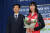 2018-2019시즌 드래프트에서 KGC인삼공사에 지명된 박은진(오른쪽)과 서남원 감독. [뉴스1]