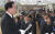 19일 오전 서울 동작구 국립서울현충원 애국지사묘역에서 열린 &#39;죽암 전명운의사 의거 110주년, 서세 71주기 추념식&#39;에서 전용학 전 의원이 추모사를 하고 있다. [뉴시스]