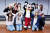미키 마우스는 30일 KBS 뮤직뱅크에 우주소녀와 함께 출연예정이다. 출연에 앞서 미키 마우스가 우주소녀와 함께 찍은 사진. [우주소녀 트위터 캡처]
