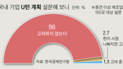 해외공장 가진 기업 96% “한국 U턴 계획 없다”