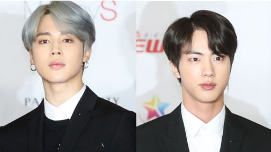 BTS JIMIN And JIN Pull Off Black Suit Fashion At ASIA ARTIST AWARDS