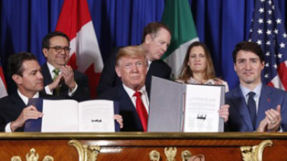 美·캐나다·멕시코, 새 무역협정 USMCA 조인…나프타 대체