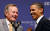 조지 H.W. 부시 전 미국 대통령과 버락 오바마 전 미국 대통령 2009년 모습 [로이터=연합뉴스] 
