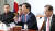 자유한국당 김성태 원내대표(오른쪽 두번째)가 6일 오전 국회에서 열린 비상대책위원회의에서 발언하고 있다. [연합뉴스]