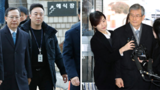 박병대·고영한 구속영장심사···취재진엔 '묵묵부답'