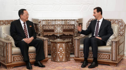 조선중앙통신, 아사드 시리아 대통령과 이용호 면담 보도