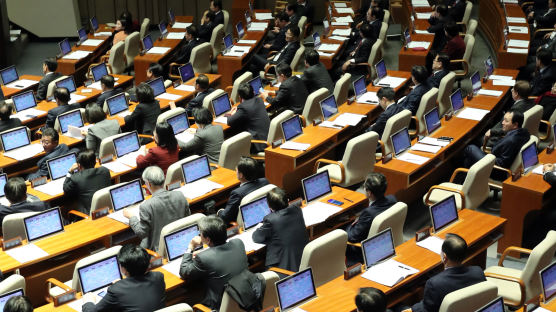[포토사오정]야3당 반발 속 2019 예산안 국회 통과