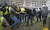8일(현지시간) 벨기에 브뤼셀에서 경찰이 노란조끼 시위대를 진압하고 있다. [EPA=연합뉴스]