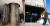 서울시 강남구 삼성동의 대종빌딩 중앙 기둥에 들어난 철골구조(왼쪽), 급히 이사하는 입주민(오른쪽) [연합뉴스]