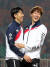 지난 9월1일 아시안게임 금메달을 합작한 뒤 기뻐하는 손흥민(오른쪽)과 황의조(왼쪽). 두사람은 KFA 올해의 선수 유력한 후보다. 김성룡 기자