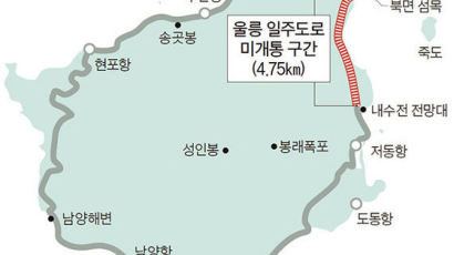 4.75㎞ '소화불량' 해결···車로 섬 일주 가능해진 울릉도