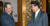 김종필 전 총리가 자민련 명예총재 당시 노무현 전 대통령을 예방하고 있다. [중앙포토]