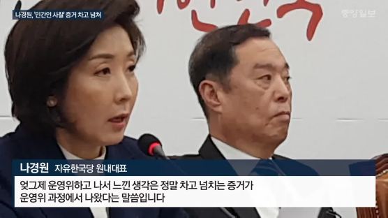 [포토사오정]나경원 "민간인 사찰 특검 추진"…민주당 "참 지저분"