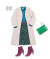 라움의 하양 코트, 아워코스모의 초록 블라우스, 질 스튜어트 뉴욕의 레이스 스커트, 레이첼콕스의 버건디 부츠, 캘빈클라인 진의 초록 가방, 에스실의 귀걸이.