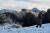  8일(현지시간) 아크로폴리스 언덕에도 눈이 내렸다. [AFP=연합뉴스]
