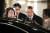 전직 대법원장으로는 사상 처음으로 검찰 조사를 받은 양승태 전 대법원장(오른쪽 두 번째)이 지난 11일 오후 서울중앙지검을 나서고 있다. [연합뉴스]