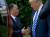 도널드 트럼프 미국 대통령과 김영철 북한 노동당 부위원장이 2018년 6월 1일 백악관에서 만나 대화하고 있다. [AP=연합뉴스]